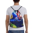 thumbnail image 2 of Saiise Mario Print Drawstring Backpack String Bag Sackpack Cinch Water Resistant for Gym Shopping Sport Yoga, 2 of 9