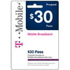 (Email Delivery) T-Mobile $30 Prepaid Pass for Mobile Broadband Service