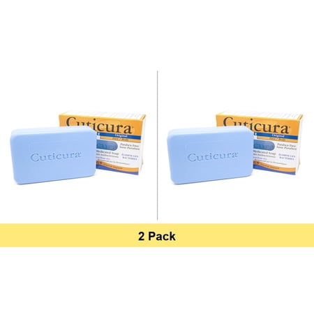 Cuticura Medicated Anti-Bacterial Bar Soap, Original Formula - 3 oz - 2 Pack
