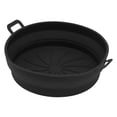 thumbnail image 4 of 2PCS Fryer Silicone Liners Round 21cm Diameter with Handle Fryer Pot Bowl Replacement for Kitchen Black, 4 of 12
