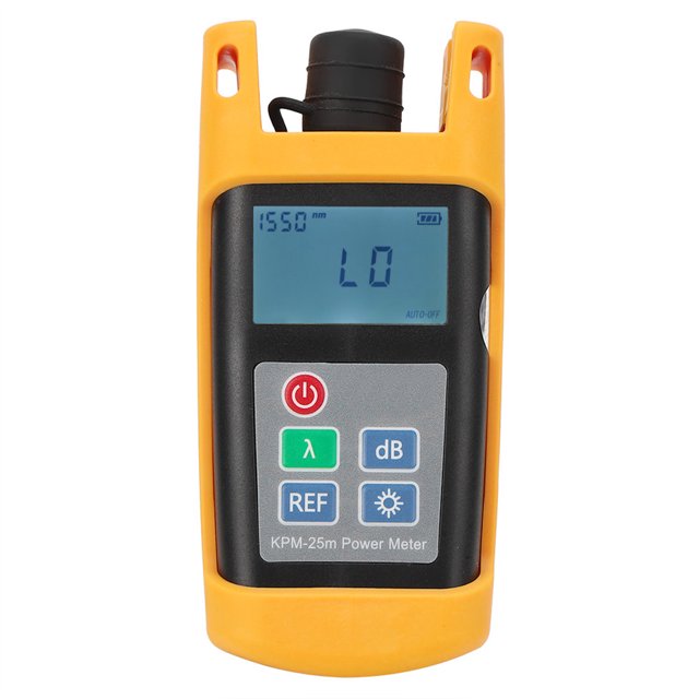 Instrumento de medición, retroiluminación LED LCD Probador de luz de alta fibra Medidor de potencia óptica confiable y duradero