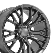 OE Wheels CV22 18 Inch Rim Fits Corvette C7 Z06 Style 5x120.65 18x10.5 Gloss Gunmetal - Hollander 5734 (1)