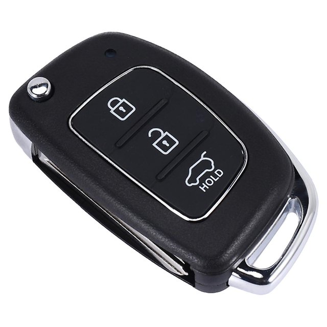 Flip Key Shell fit for ix45 Remote Key Case Fob 3-Button Black