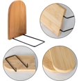 thumbnail image 2 of Naturlig Bambu Bokstöd Stor Kapacitet Kontor Bokstöd Anti Slip Bokställ Hållare Bokhylla Ändar för Hemmakontor Bibliotek Skola Studie Dekoration 2 st, 2 of 4