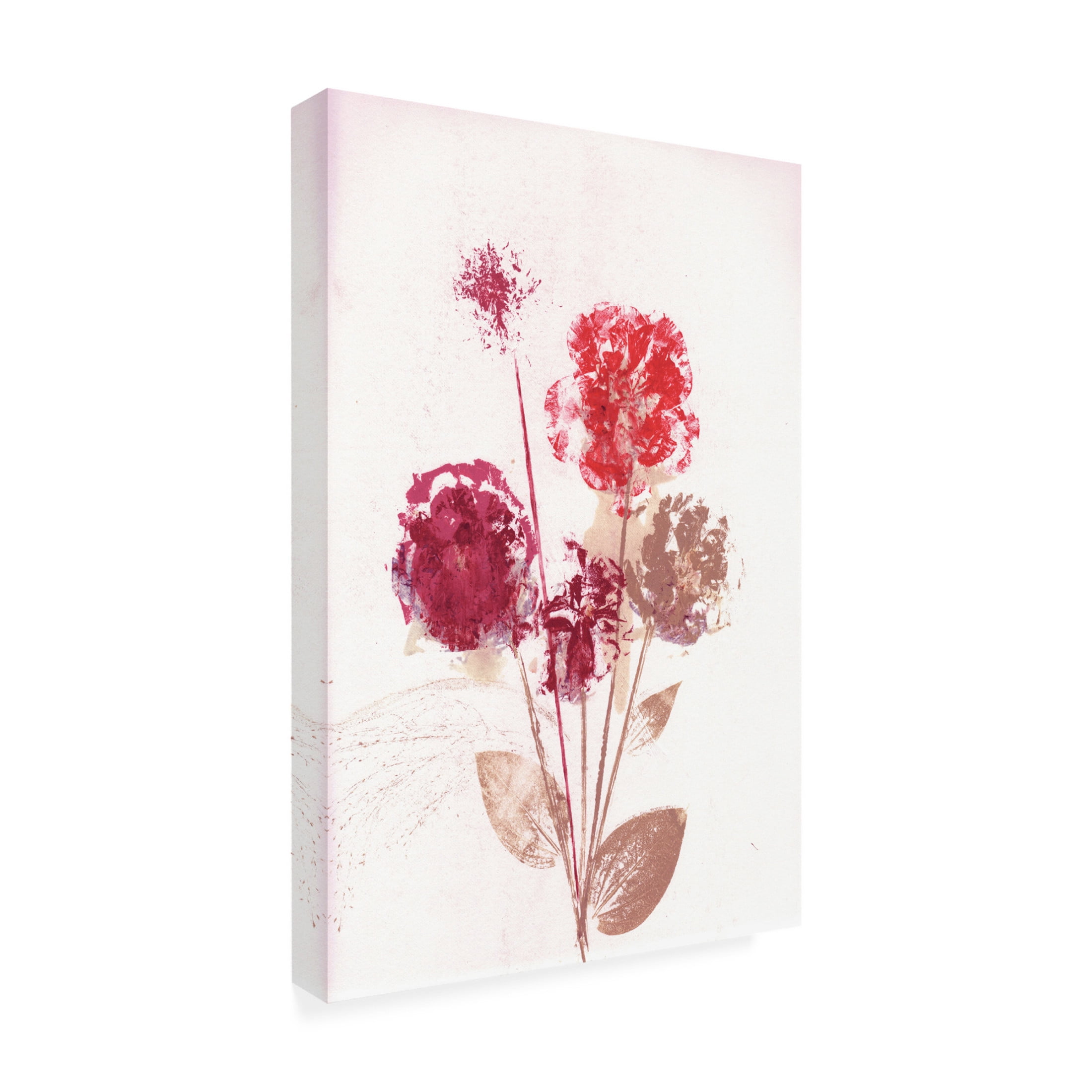 Canvas Wall Art - Pernille Folcarelli 'Bouquet 1 Red' Wall Art for Living Room, Bedroom, or Office Décor by Trademark Fine Art - 12 x 19 Inches