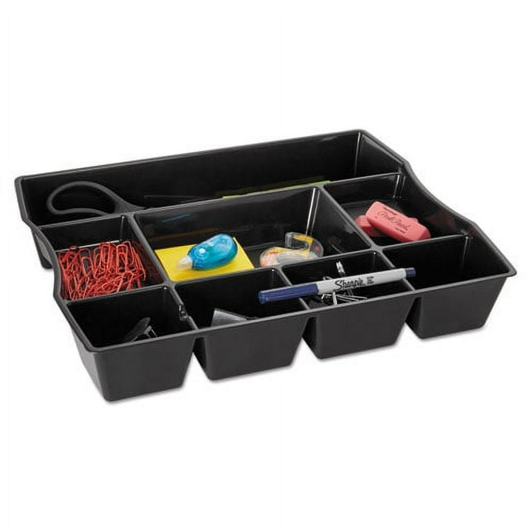 Regeneration Deep Drawer Organizer, Eight Compartments, 14.88 x 11.88 x 2.5, Plastic, Black Regeneration Deep Drawer Organizer, Eight Compartments, 14.88 x 11.88 x 2.5, Plastic, Black