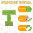 thumbnail image 3 of Uxcell Chenille Letter Patches 2.2" Self Adhesive Letter T Stick on Embroidered Patch for Clothing Repair (Green, Pack of 2), 3 of 6
