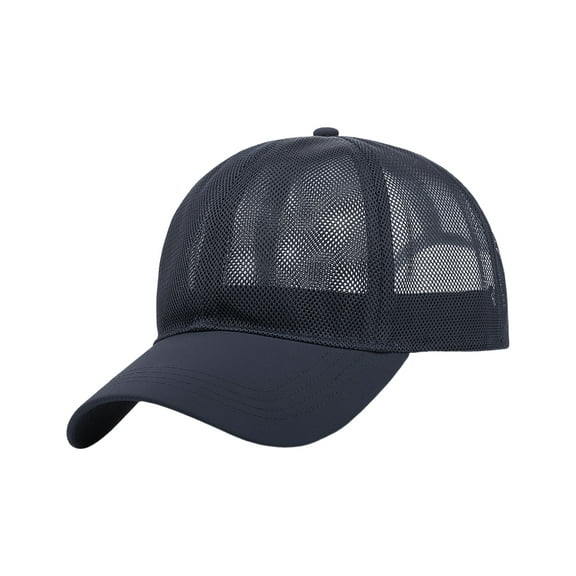 HUANLEDASH Unisex Summer Baseball Hat Hollow Mesh Good Breathability Quick-drying Long Brim Adjustable Circumference Solid Color Outdoor Travel Sport Cap