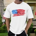 thumbnail image 4 of Caqnni Men's USA Flag T-Shirt 3D Print Graphic Stars and Stripes Print Top American Patriotic T-Shirts Shirts for Men (White,L), 4 of 4
