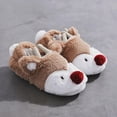thumbnail image 3 of Womens Memory Foam Slippers Cute Animal Fuzzy Christmas Reindeer Indoor Slippers Warm Fleece Ankle Boots House Shoes, 3 of 13