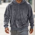 thumbnail image 2 of HOMADLES Men's Fleece Lined Hoodies for Men Winter Warm Long Sleeve Pullover Hoodie Loose Fit Casual Hoodies Sweatshirt Gray Size M, 2 of 8
