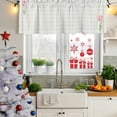 thumbnail image 6 of Pink Spring Floral Valances for Windows, Decorative Rod Pocket Window Valance Curtains, Tulip Yellow Plaid Summer Botanical Short Curtain Drapes for Kitchen/Living Room, 2 Panels, 42" W x 12" L, 6 of 8