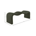 thumbnail image 3 of Meridian Furniture Willow Green Microsuede Corduroy Bench, 3 of 11