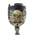 thumbnail image 3 of Smiling Juju &nbsp;[Set of 2] Gothic Skull Skeleton Goblet ~ Tribal Skull Design Wine Cup Creepy Skeleton Head Wine Goblet For Halloween Party, 3 of 7