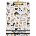 thumbnail image 1 of RYLABLUE Dogs Clipboard Hardboard Wood Nursing Clip Board and Pull for Standard A4 Letter 13x9 inches, 1 of 5