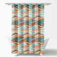 thumbnail image 2 of Hailey Watercolor Wave Cotton Shower Curtain Turquoise/Multi Single 72x72, 2 of 4