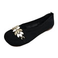 thumbnail image 1 of Heiheiup Ladies Fashion Breathable Mesh Flower Rhinestone Decorative Flat Bottomed Casual Shoes, 1 of 8