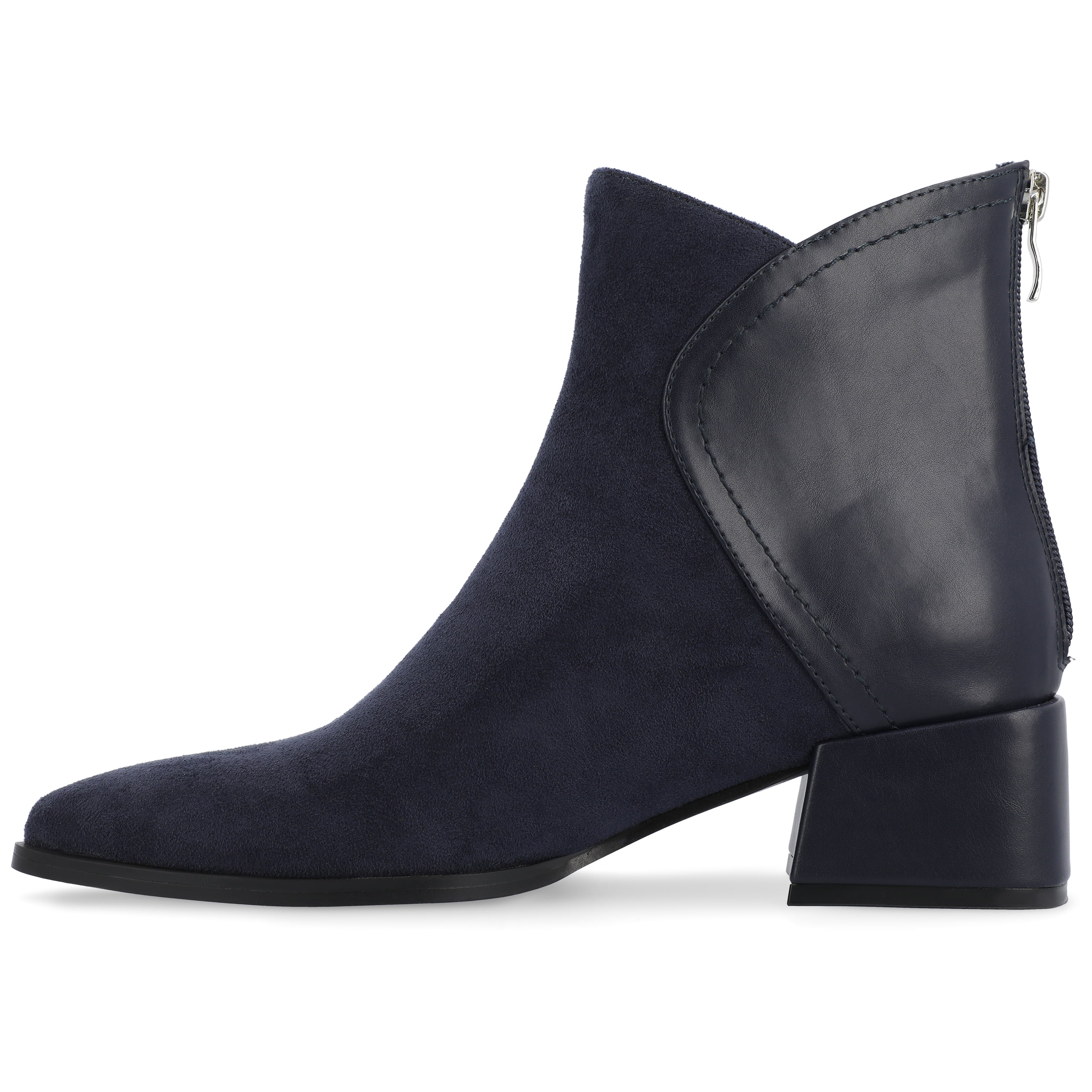 Journee Womens Consuello Two Tone Pointed Toe Booties, Widths Available