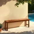 thumbnail image 2 of Pemberly Row Acacia Wood Patio Bench in Brown, 2 of 6