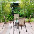 thumbnail image 3 of Costway 4PCS Patio Chair Dining Chair Garden Deck Yard W/Armrest Brown, 3 of 10