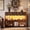 Retro Brown C, variant on PAKASEPT 43" Console Table with RGB LED Lights, Mid-Century Modern Entryway Accent Table with 3 Drawers & Shelves, Behind Couch Table for Living Room, Walnut