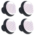 thumbnail image 1 of 4 Pcs Floral Purple Romantic Knobs for Kitchen Cabinet Cupboard Dresser Bookcase Drawer Pulls Handles Round Home Decor, 1 of 5