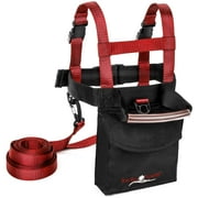 Lucky Bums Kids Ski Harness w/ Grip N' Guide Handle, 2 Leashes, & Backpack, Red