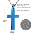 thumbnail image 5 of Celvieroot Stainless Steel Mens Womens Cross Necklace Lord's Prayer Pendant, 4 Colors Available, 5 of 7