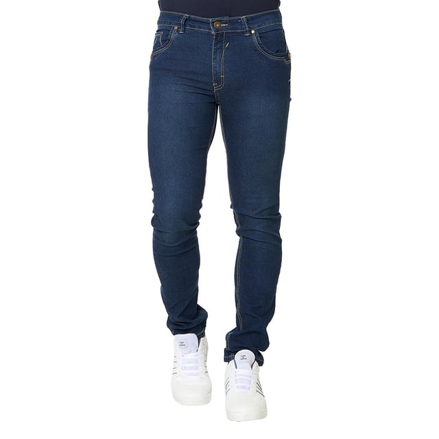 Jeans Para Hombre Liso Sttone Medio Skinny Casual azul oscuro 32 Incógnita 880018