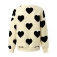 thumbnail image 5 of 2DXuixsh Chandail à Capuche pour Femmes, Chandail d'Hiver en Peluche Imprimée, Manches Longues, Col Rond, Confortable, Noir Taille m, 5 of 5