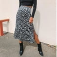 thumbnail image 2 of Vedolay Womens Fashion Casual Leopard Print Skirt High Waist Long Skirt,Black L, 2 of 5