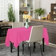 thumbnail image 4 of Hiroekza Disposable Plastic Solid Tablecloth 54x108" Rectangle - Waterproof & Oil-Proof Table Cloth for Home Kitchen Party Dining Table Decor Hot Pink, 4 of 7