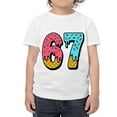 thumbnail image 6 of Niogvi Six Seven Funny Gesture Graphic Tees,67 T-Shirt Suitable For boys girls,White 90cm, 6 of 6