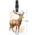 thumbnail image 6 of Square 2Pack PU Leather Jungle Elk Cruise Luggage Tag with Privacy Cover and Name ID Tag for Travel Handbags Backpacks Luggage Tags, 6 of 6