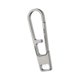 thumbnail image 3 of Titanium aleación carabinero llavero con llavero para billeteras maletas equipaje Gris, 3 of 8