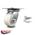 thumbnail image 2 of 4 Inch Heavy Duty Nylon Caster with Ball Bearing and Swivel Lock Service Caster, 2 of 2