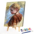 thumbnail image 2 of Kit de pintura al óleo de niña tierna acrílica por números DIY pintura lienzo sin marco (B) Hugtrwg Para estrenar, 2 of 9