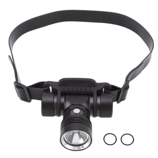 Lampe Frontale de Natation, 8000LM Lampe Frontale de Plongée en Alliage d'Aluminium pour la Randonnée