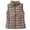 Khaki-1, variant on Women's Puffer Vest Winter Quilted Coat Lightweight Bubble Zip Up Sleeveless Warm Stand Collar Thermal Gilet