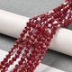 thumbnail image 4 of Opaque Solid Color Electroplate Glass Beads Strands AB Color Plated Faceted Bicone Dark Red 4x4mm Hole: 0.8mm about 87~98pcs/strand 12.76~14.61 inch(32.4~37.1cm), 4 of 4