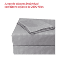thumbnail image 2 of Juego De Sábanas Individual Microfibra Ultra Suave Premium Gris Rayas, 2 of 5