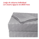 thumbnail image 2 of Juego De Sábanas Individual Microfibra Ultra Suave Premium Gris Rayas, 2 of 5