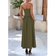 thumbnail image 2 of Vestido largo PRETTYGARDEN para mujer, primavera 2025, verde militar, 2 of 9