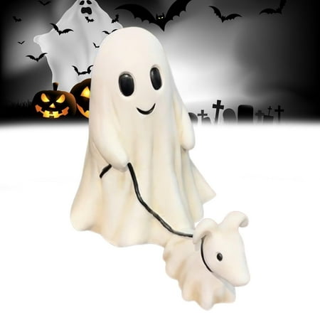 

Happy Halloween Ziwoki 2024 Ghost Walking Dog Sculptural Art - Haunting Halloween Ghost Dog Figurine