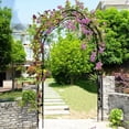 thumbnail image 3 of DEGUO Metal Garden Arch Assemble Freely Garden Arbor Trellis Climbing Plants Support Rose Arch Black, 3 of 5
