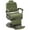 Green, variant on BarberPub Heavy Duty Metal Vintage Barber Chair All Purpose Reclining Hydraulic Pump Salon Beauty Spa Chair Hair Styling Equipment 9218