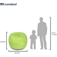 thumbnail image 3 of Lumaland 4ft Bean Bag Chair with Microsuede Washable Cover, Light Green, 3 of 6