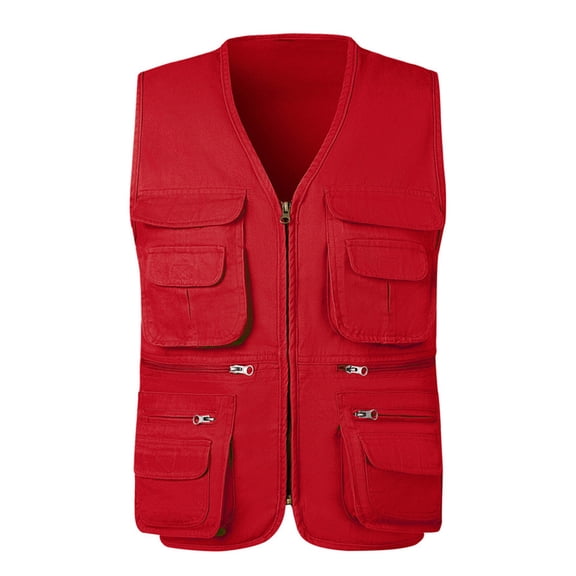DayScoop Winter Vest for Men Casual Sleeveless Jacket Big & Tall Fashion Work Standing Collar Multiple Pockets Outdoor Photography Sports Top Plus Size
