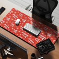thumbnail image 2 of Long Mouse Pads for Desk,Red Christmas Text and Snowflake Pattern Desk Mats on Top Of Desks, Desk Mouse Pad Extra Large with 3mm Non-Slip Base and Stitched Edge for Gaming,Office,Work,Home 35.4x15.7in, 2 of 5