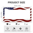 thumbnail image 3 of License Plate Frame Vintage USA Flag Patriotic American Flag License Plate Cover License Plate Novelty License Plate Frame 2 Pcs Set 4th of July Stainless Aluminum License Plate Frames for Women, 3 of 6